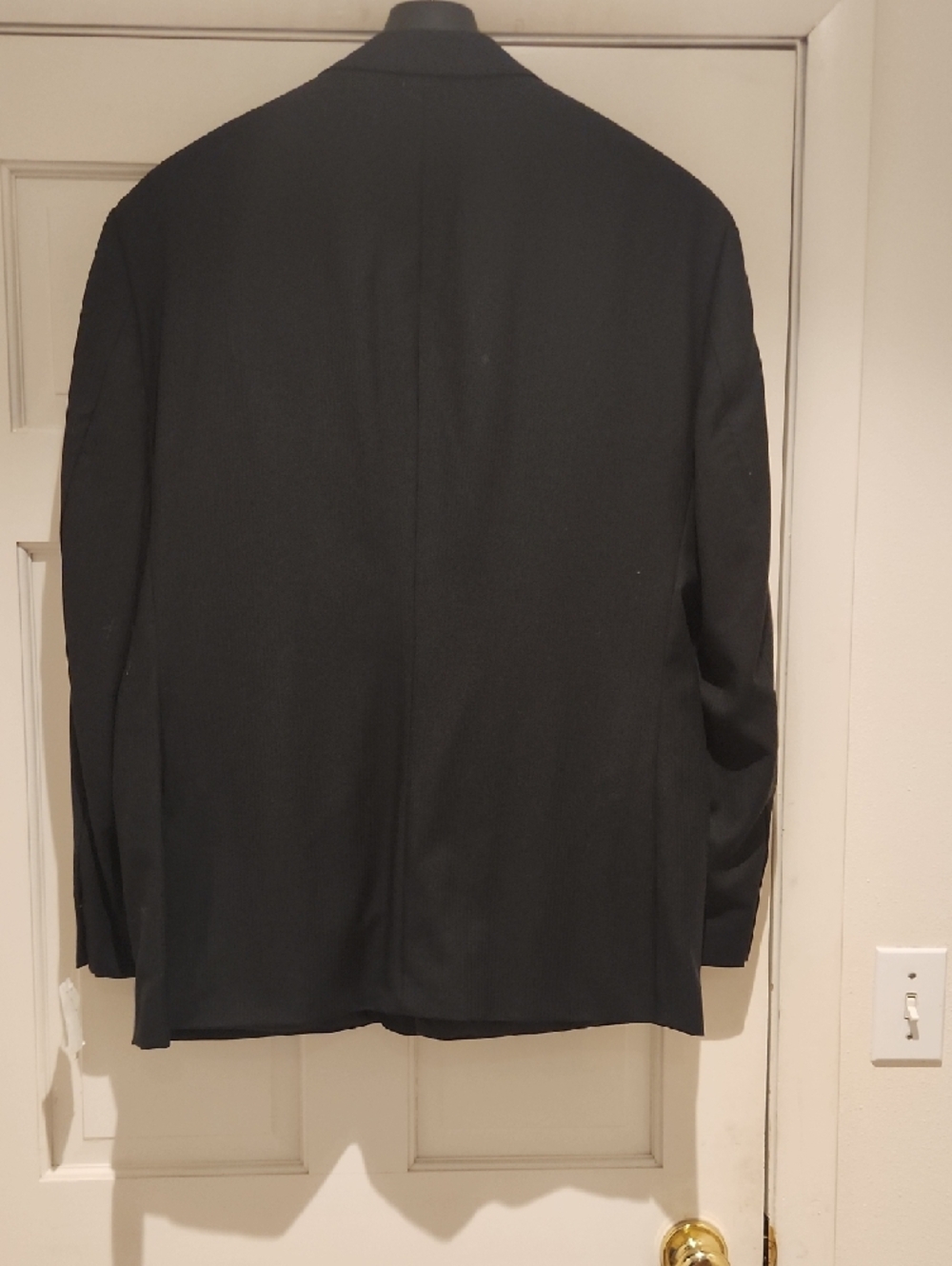 Adolfo Men’s Black Two-Button Suit Jacket Vintage Never Worn Wool 48 Reg - Picture 8 of 11